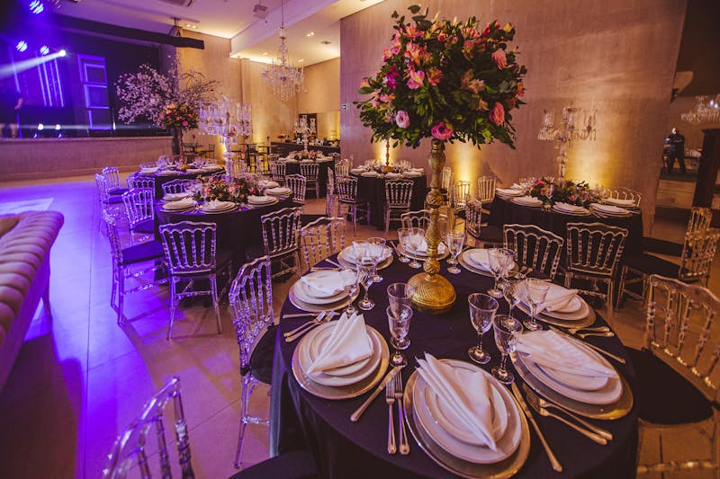 A private dining event setup at Anthony's restaurant